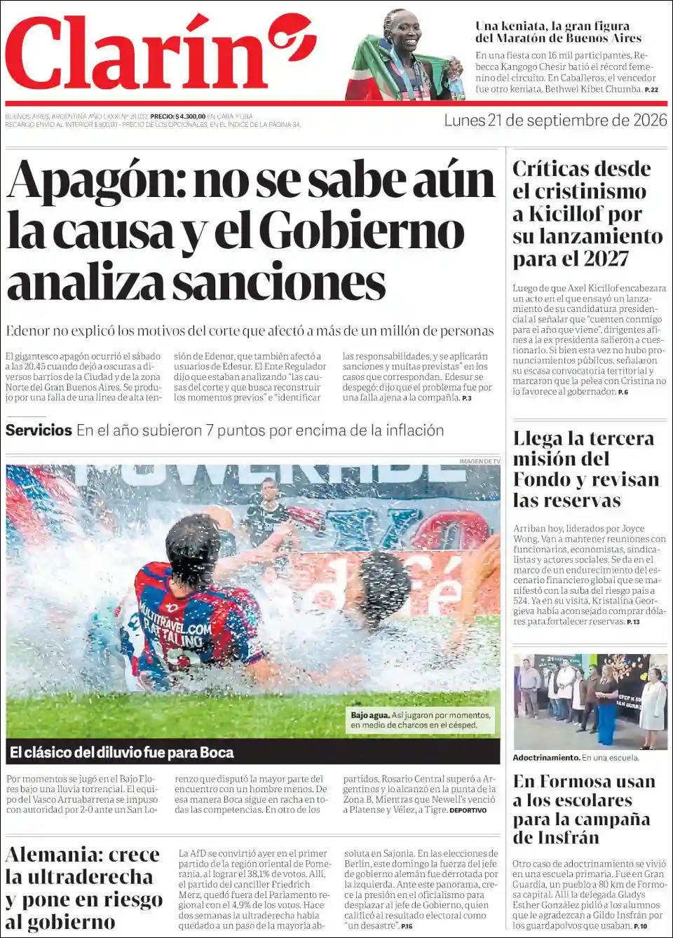 Estudios Max | EL SUDOESTE NOTICIAS - Tapa del diario Clarin