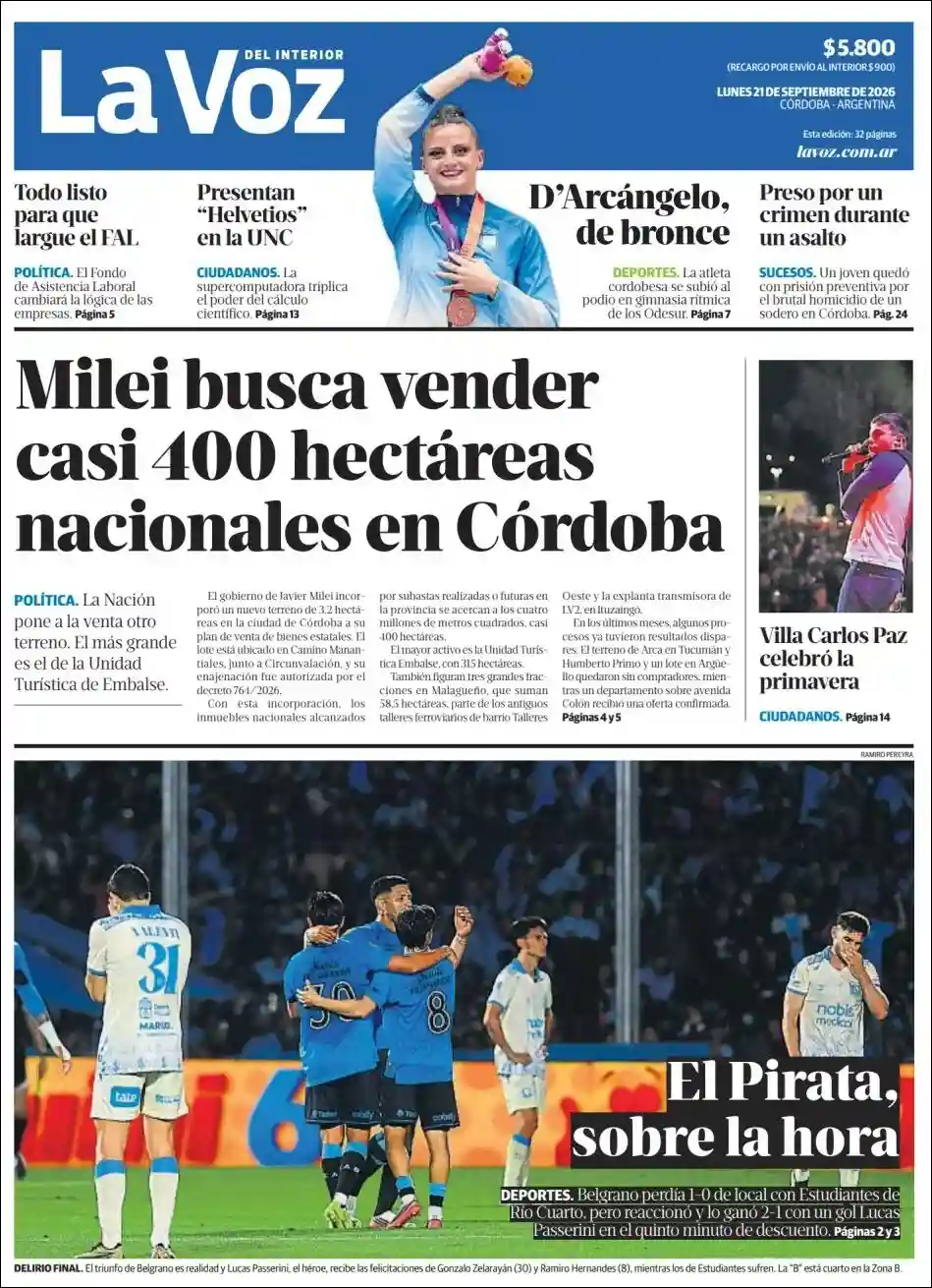 Estudios Max | EL SUDOESTE NOTICIAS - Tapa del diario La Voz
