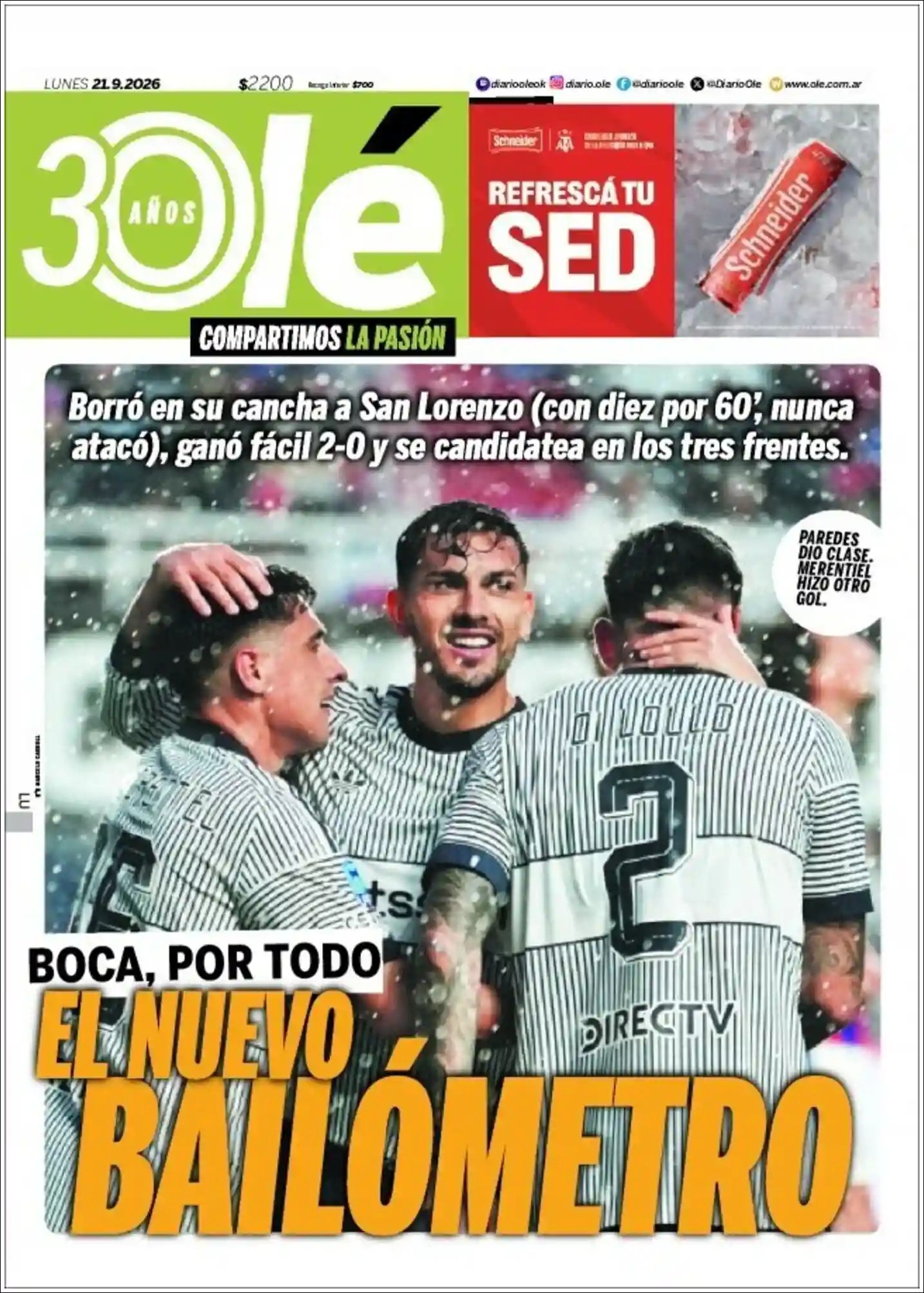 Estudios Max | EL SUDOESTE NOTICIAS - Tapa del diario Ole