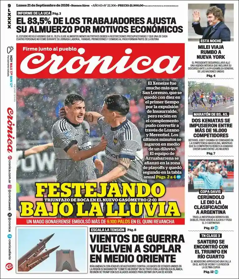 Estudios Max | EL SUDOESTE NOTICIAS - Tapa del diario Crónica